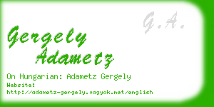 gergely adametz business card